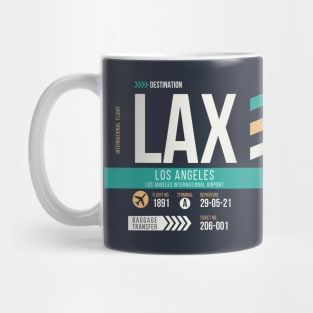 Los Angeles (LAX) Airport Code Baggage Tag Mug